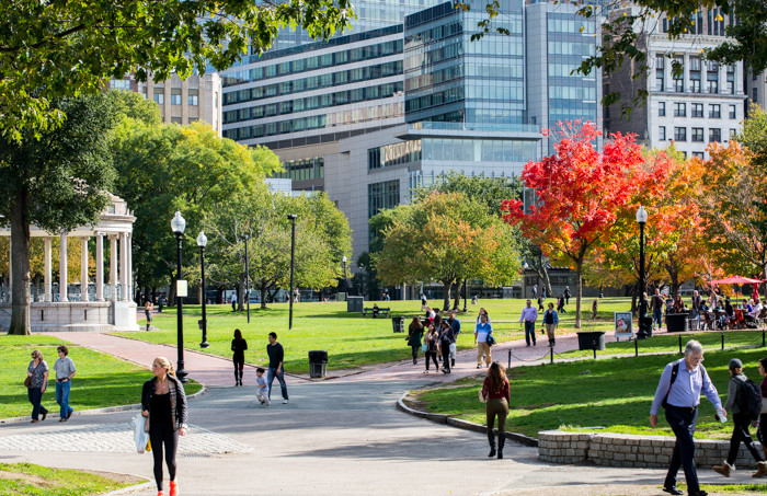 A typical fall day on Boston Common